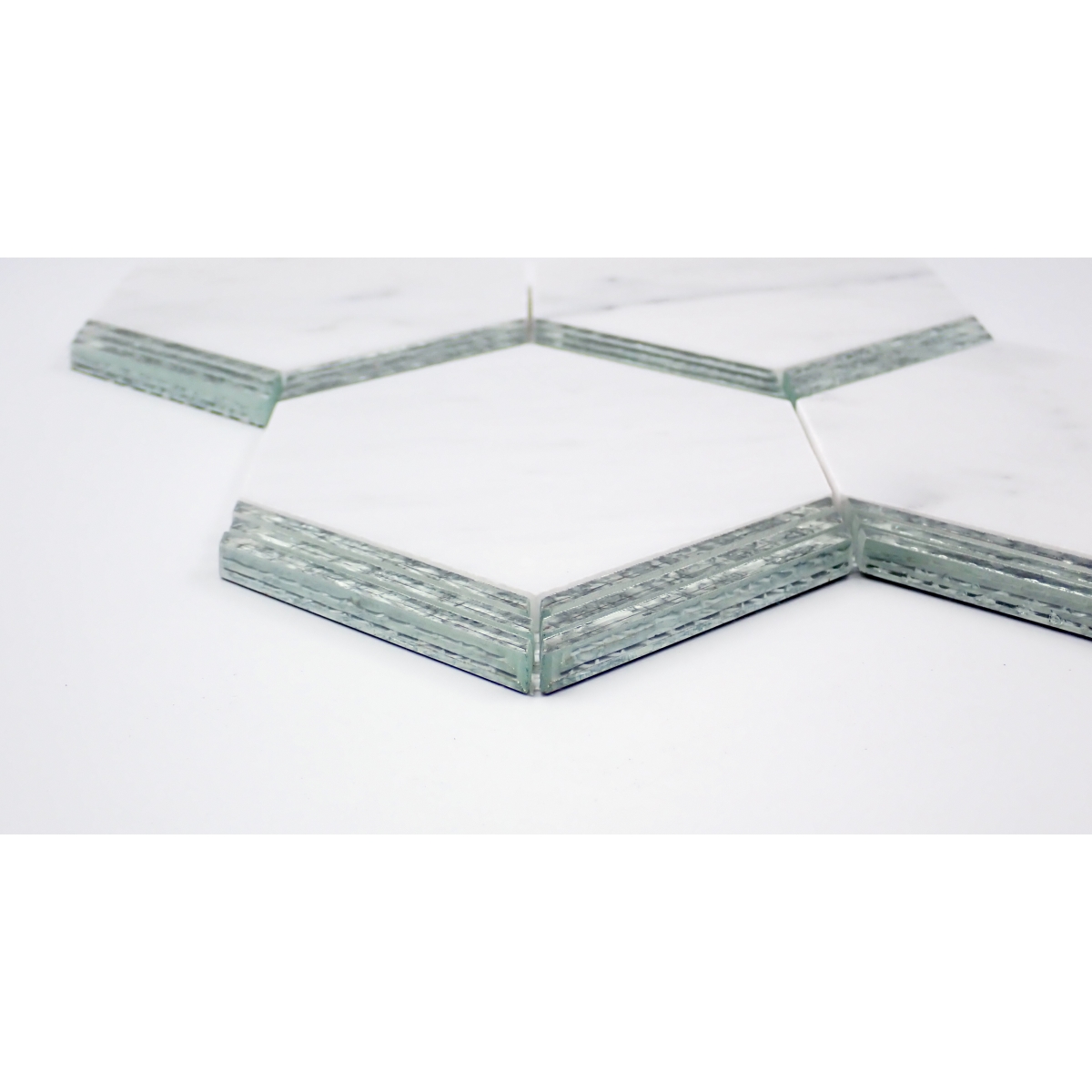 Intrigue Picket Stone Glass Blend Mosaic